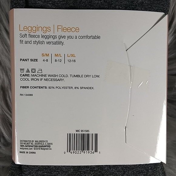 NWT West Loop Fleece Leggings, Heather Gray, Size M/L - Picture 4 of 8